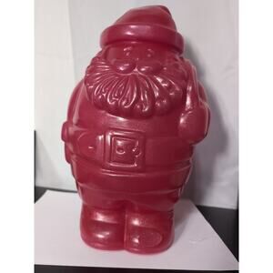 Vintage PackerWare Blow Mold Sparkling Santa Cookie Jar 12"